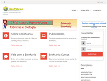 Tablet Screenshot of biomania.com.br